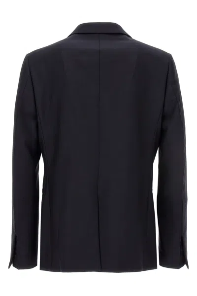 Shop Givenchy Men 'tuxedo' Blazer In Blue