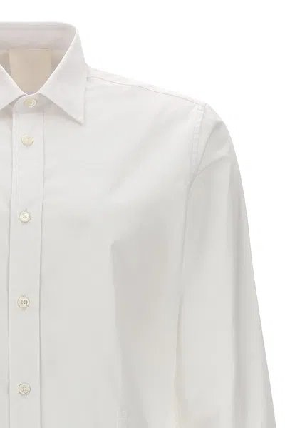 Shop Givenchy Men Logo Embroidery Shirt In White