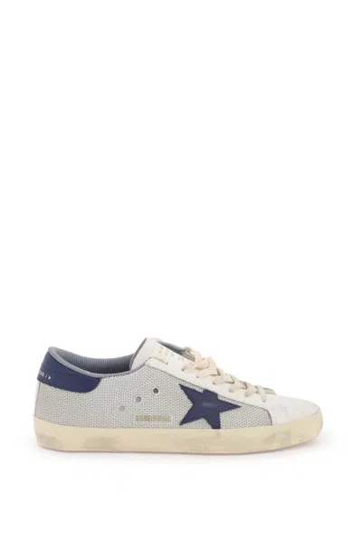 Shop Golden Goose "super-star Sneakers In Mesh And Leather Men In Multicolor