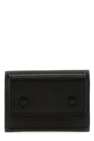 Shop Maison Margiela Women Snap Button Wallet In Black