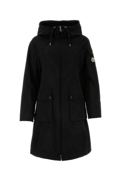 Shop Moncler Woman Black Polyester Blend Laerte Jacket