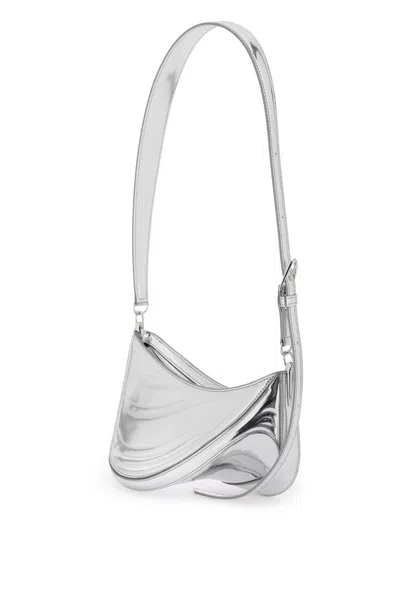 Shop Mugler Small Spiral Curve 01 Bag Women In Silver