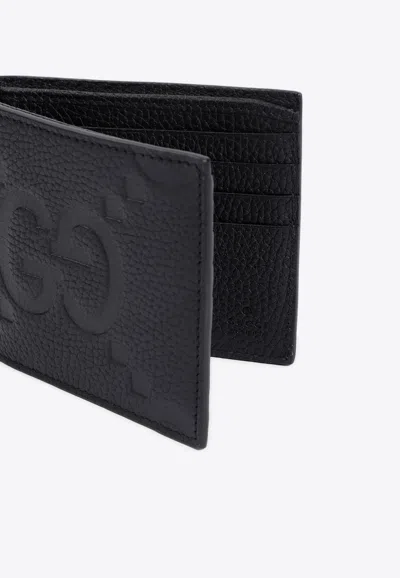 Shop Gucci All-over Logo Monogram Bi-fold Wallet In Black
