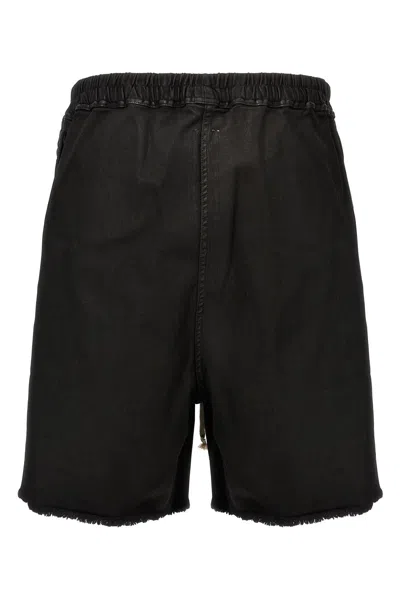 Shop Rick Owens Men 'long Boxers' Bermuda Shorts In Black