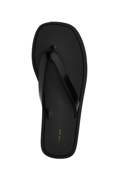 Shop The Row Women 'city' Thong Sandals In Black