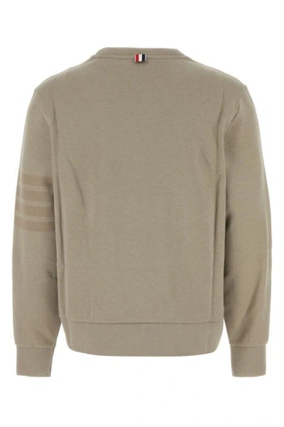 Shop Thom Browne Man Dove Grey Cotton Sweatshirt In Gray