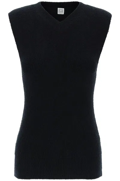 Shop Totême Toteme Sleeveless Top In Terry Women In Black