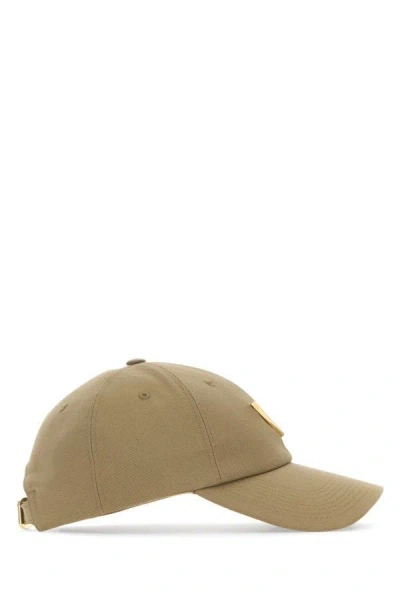 Shop Valentino Garavani Woman Sage Green Stretch Cotton Baseball Cap