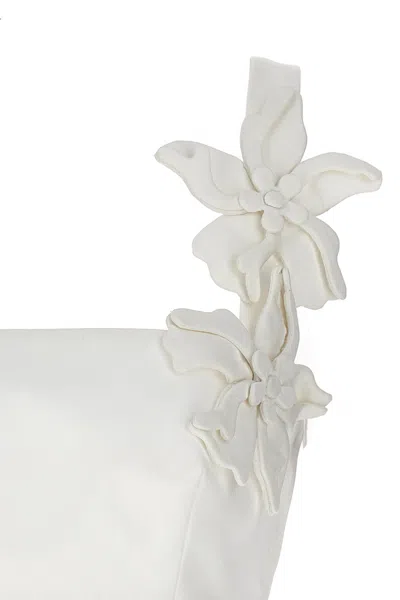 Shop Valentino Garavani Women  Floral Embroidery Top In White