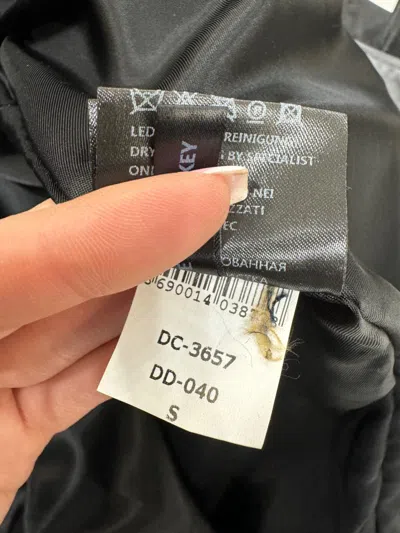 Pre-owned Punto Oversize Leather Jacket In Black