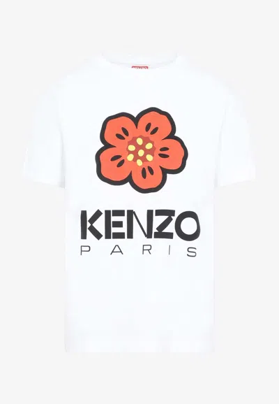 Shop Kenzo Boke Flower Crewneck T-shirt In White