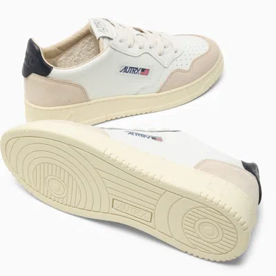 Shop Autry Medalist White/blue Leather Trainer