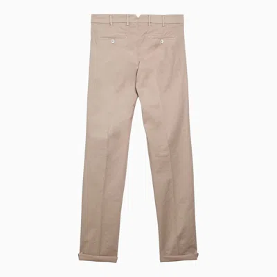 Shop Brunello Cucinelli Beige Cotton Regular Pants