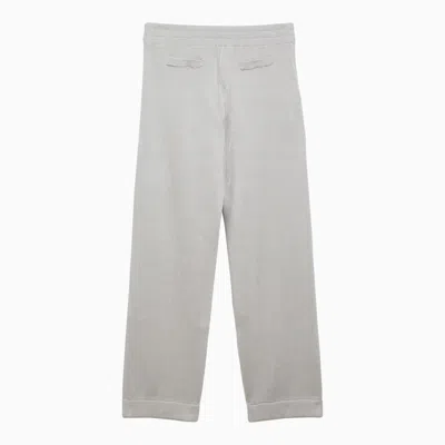 Shop Brunello Cucinelli Quartz Cotton Trousers