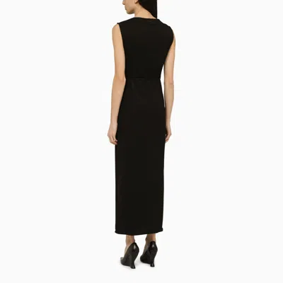 Shop Calvin Klein Black Sleeveless Dress With Belt