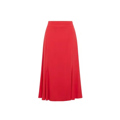 Shop Dolce & Gabbana Flared Silk Blend Midi Skirt