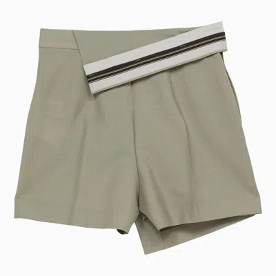 Shop Fendi Shadow Grey Mohair Short