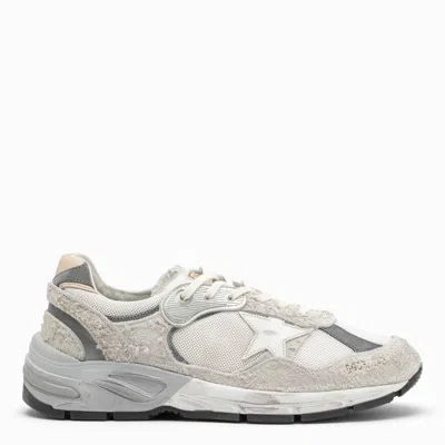 Shop Golden Goose Dad Star Distressed White/grey Sneakers