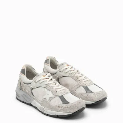 Shop Golden Goose Dad Star Distressed White/grey Sneakers