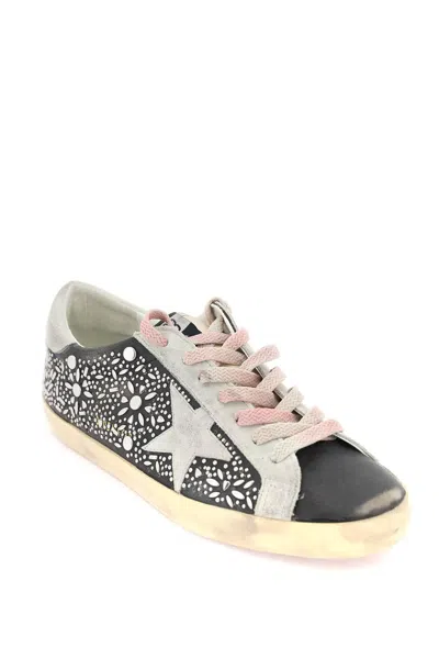 Shop Golden Goose Super Star Studded Sneakers With