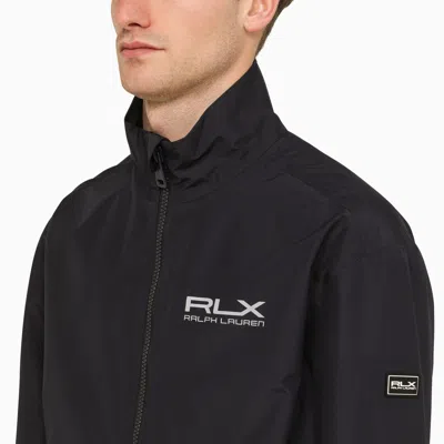 Shop Polo Ralph Lauren Rlx Navy Blue Bomber Jacket