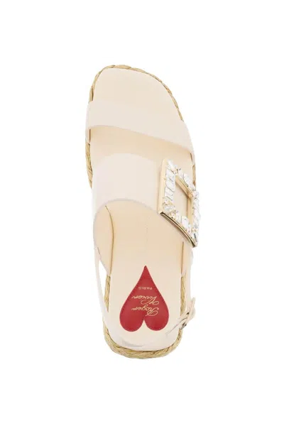 Shop Roger Vivier "crystal Buckle Espadrilles