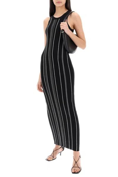 Shop Totême Toteme "long Ribbed Knit Naia Dress In