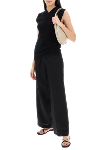 Shop Totême Toteme Lightweight Linen And Viscose Trousers