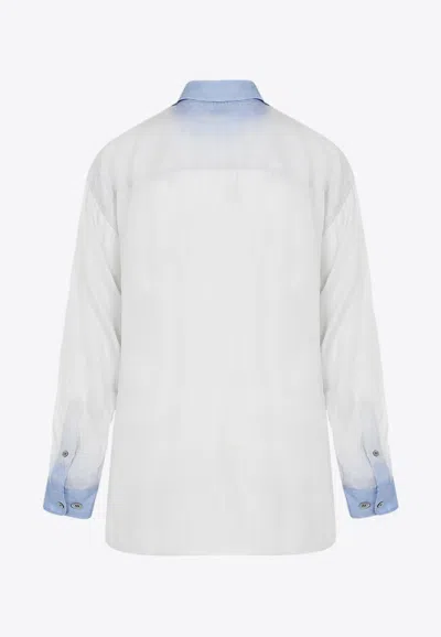 Shop Dries Van Noten Calander Long-sleeved Shirt In Blue