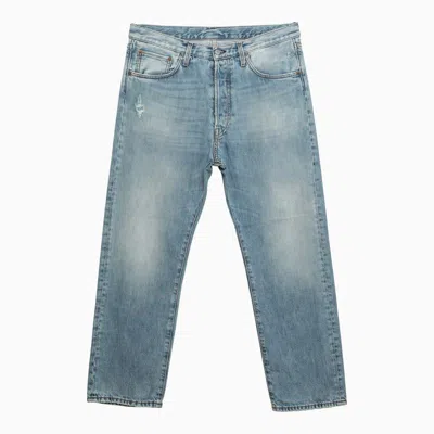 Shop Acne Studios Light Washed-out Denim Jeans In Blue