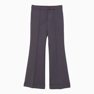 Shop Acne Studios Wool-blend Trumpet Trousers In Blue