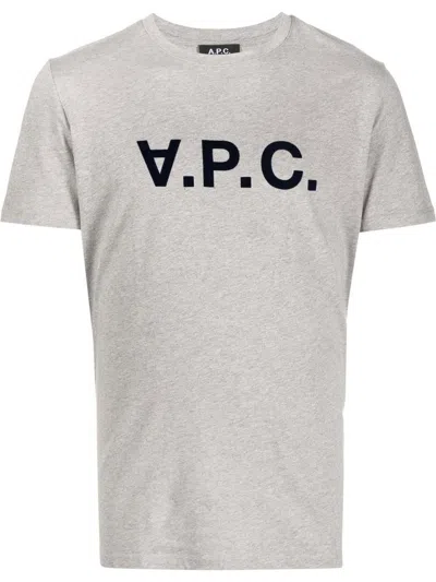 Shop Apc A.p.c. T-shirts And Polos In Grey