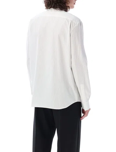 Shop Bottega Veneta Shirt Mini Stripes In White Grey