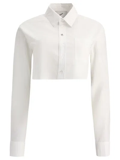 Shop Coperni Cropped Shirt In White