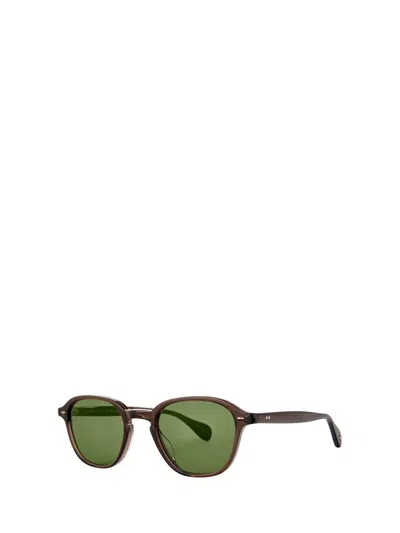 Shop Garrett Leight Sunglasses In Espresso/pure Green