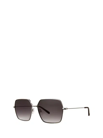 Shop Garrett Leight Sunglasses In Silver-barolo/waning Moon Gradient