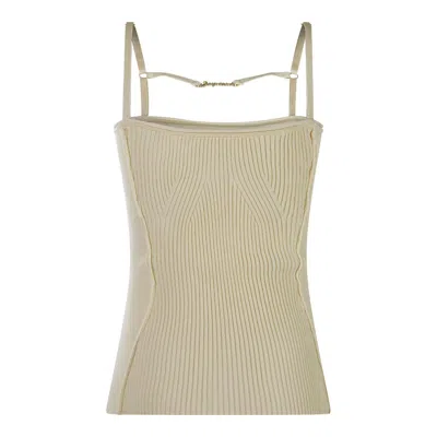 Shop Jacquemus Top In Light Ivory