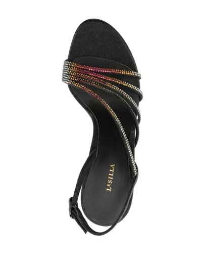 Shop Le Silla Sandals In Black/volcano