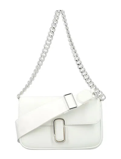 Shop Marc Jacobs The J Shoulder Bag In White Silver