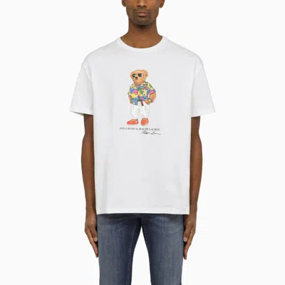 Shop Polo Ralph Lauren Polo Bear Classic-fit T-shirt In White