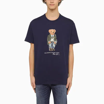 Shop Polo Ralph Lauren Polo Bear Newport Classic-fit T-shirt In Blue