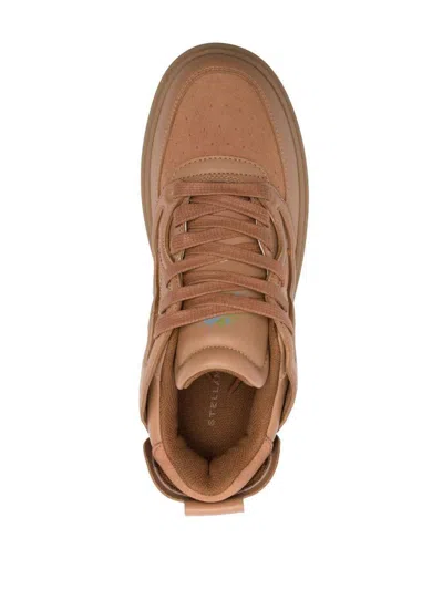 Shop Stella Mccartney S-wave Embroidered Sneakers In Beige