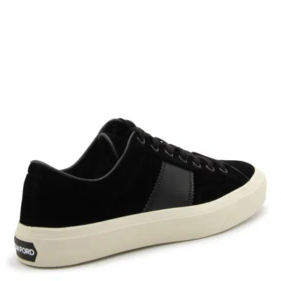 Shop Tom Ford Sneakers In Black + Cream