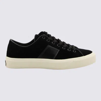 Shop Tom Ford Sneakers In Black + Cream