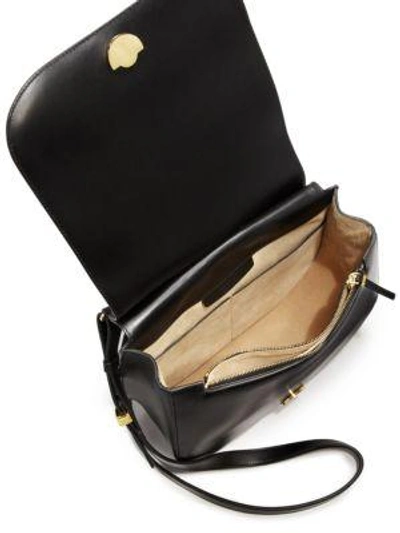 Shop The Row Leather Hunting Bag In Black