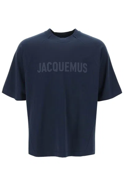 Shop Jacquemus The Typo T-shirt In Blue