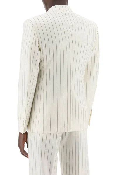 Shop Dolce & Gabbana Double-breasted Pinstripe In Multicolor