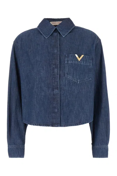 Shop Valentino Pap Shirts In Blue