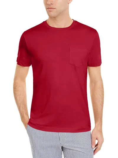 Shop Club Room Mens Cotton Crewneck T-shirt In Red