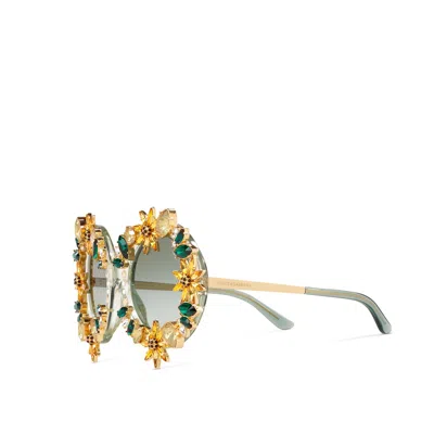 Shop Dolce & Gabbana Crystal Sunglasses